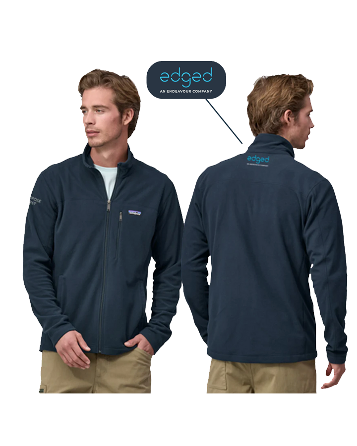 Edged Patagonia Unisex Micro D Fleece Jacket in Navy