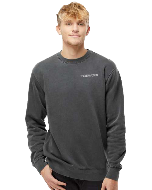 Midweight Pigment Dyed Crew-Pigment Black