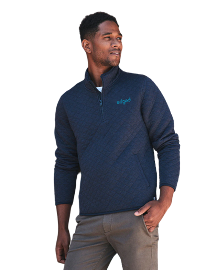 Corbet Men’s Quarter Zip Pullover – Navy