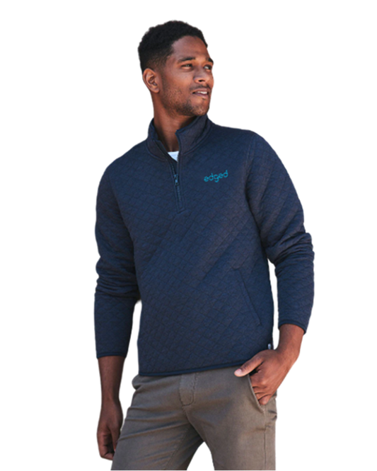 Corbet Men’s Quarter Zip Pullover – Navy