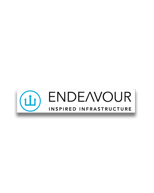 Endeavour White Sticker (3”)