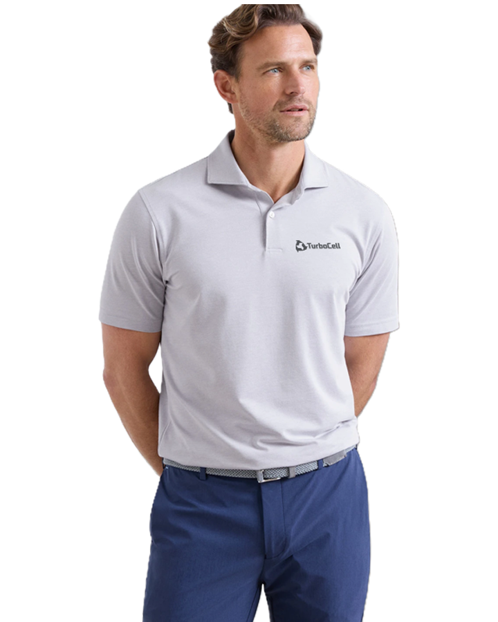 Peter Millar Albatross Cotton-Blend Piqué Polo-Gale Grey
