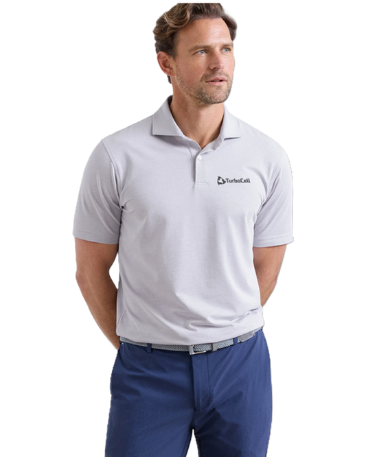 Peter Millar Albatross Cotton-Blend Piqué Polo-Gale Grey