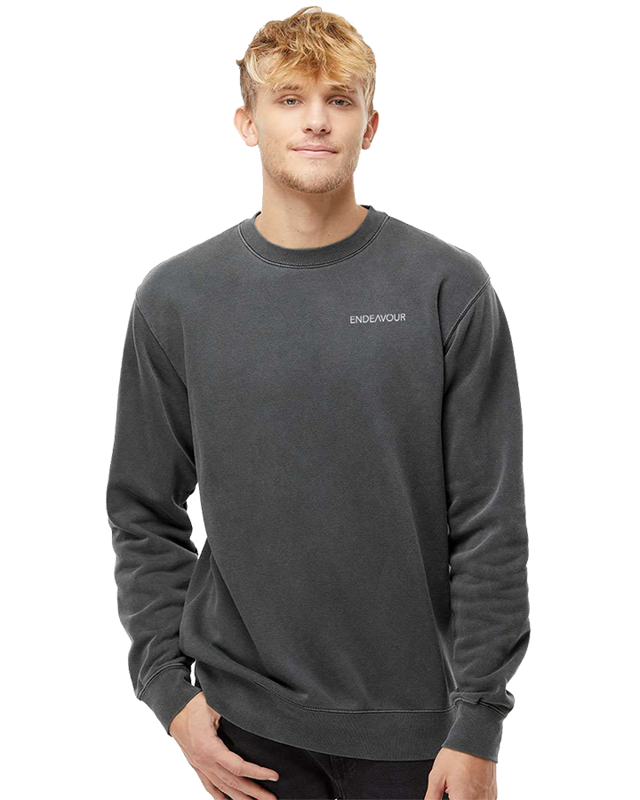 Midweight Pigment Dyed Crew-Pigment Black