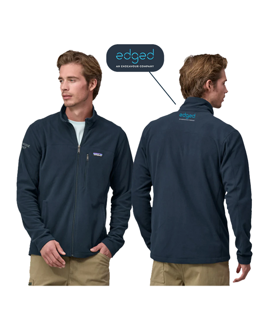 Edged Patagonia Unisex Micro D Fleece Jacket in Navy